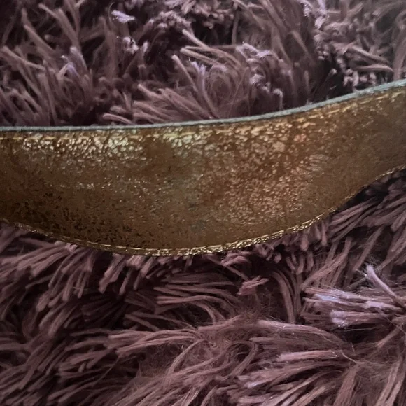 🚨 🥷 Burnished bronze look Belt with metallic look Buckle - Picture 6 of 6